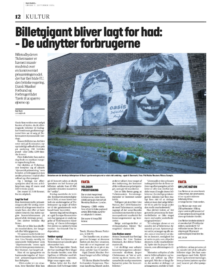 Billede af et avisudklip fra Århus Stifttidende