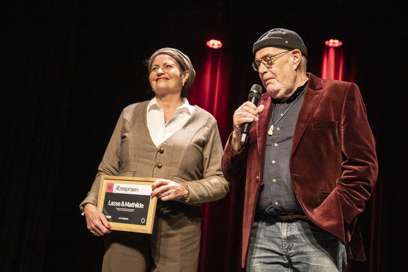 Lasse & Mathilde ved prisoverrækkelsen